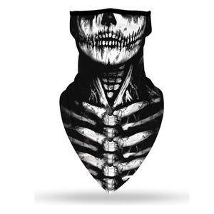 Skull Face Mask Gaiter Scarf w/ Ear Loops